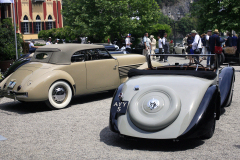 Class A 14 / BUGATTI - TYPE 57 S  (Cabriolet by Vanvooren) - 1937. Best of Class A and Mention of Honor class A next to each other