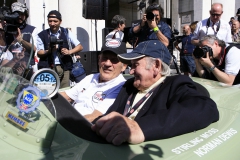 Flavors of the Mille Miglia - Sir Stirling Moss and founder Cruise to Se7en Leon Beenen at the Mille MigliaSir Stirling Moss and Norman Dewis