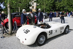 Class E -1952 Jaguar C-Type being checked by the judges.