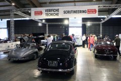 Mille Miglia Moods - Paddock Check-in Area  (Administrative checks and scrutineering) .