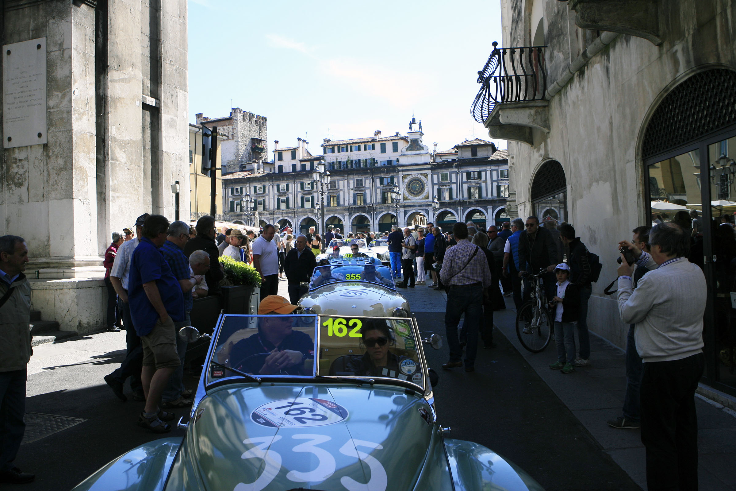 Mille Miglia Moods. Driving up to the new sealing area Piazza Victoria
