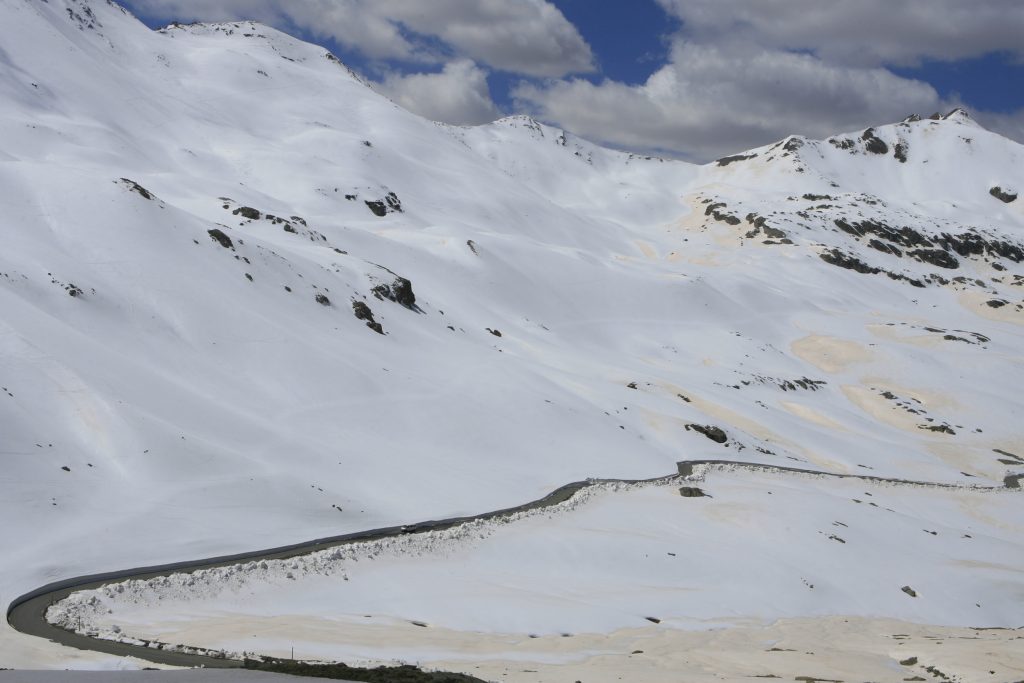 Winter season; Col de la Bonette pre drive for a road book leg 4 of the Sensational Heights, Lunar Landscapes & Unforgetable Resorts Tour.©photoLeonBeenen