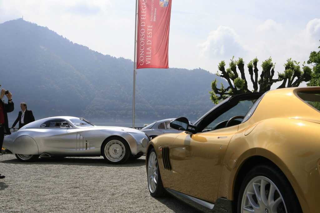 Concorso d'Eleganza Villa d'Este 2010 - Prototype & Concept entrant: the one-off Ferrari P540 Superfast Aperta (2010) with the BMW Concept Coupe Mille Miglia (2006). ©photoLeonBeenen