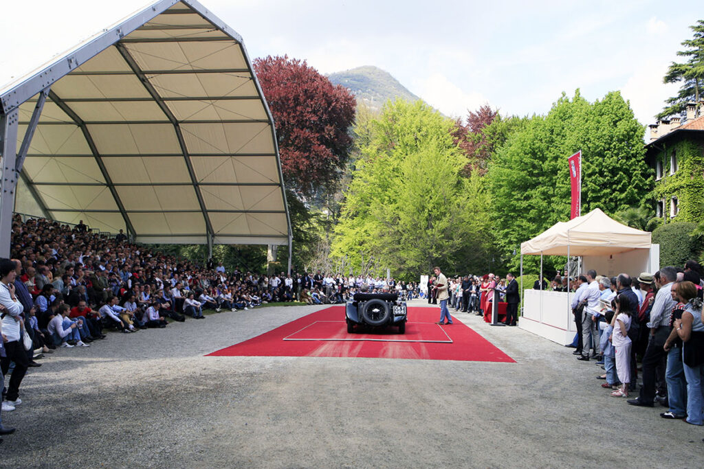 Concorso d'Eleganza Villa d'Este Public Day – Il Festival red carpet presention in the afternoon. Here class B - Pre War open sports cars in 2010 at Villa Erba. ©photoLeonBeenen