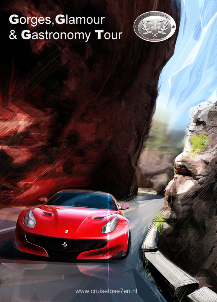 Poster Gorges, Glamour & Gastronomy tour
